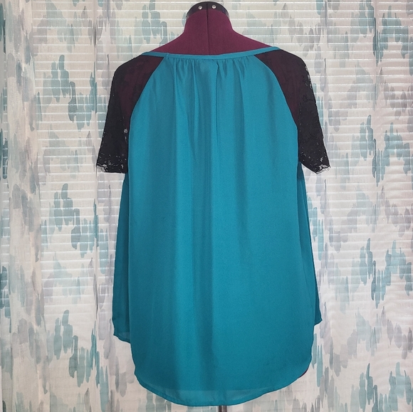 Torrid - Lace Sleeve Blouse - Picture 3 of 6